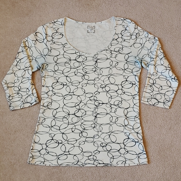 Old Navy circles graphic 3/4 sleeve tee XL - Picture 5 of 7